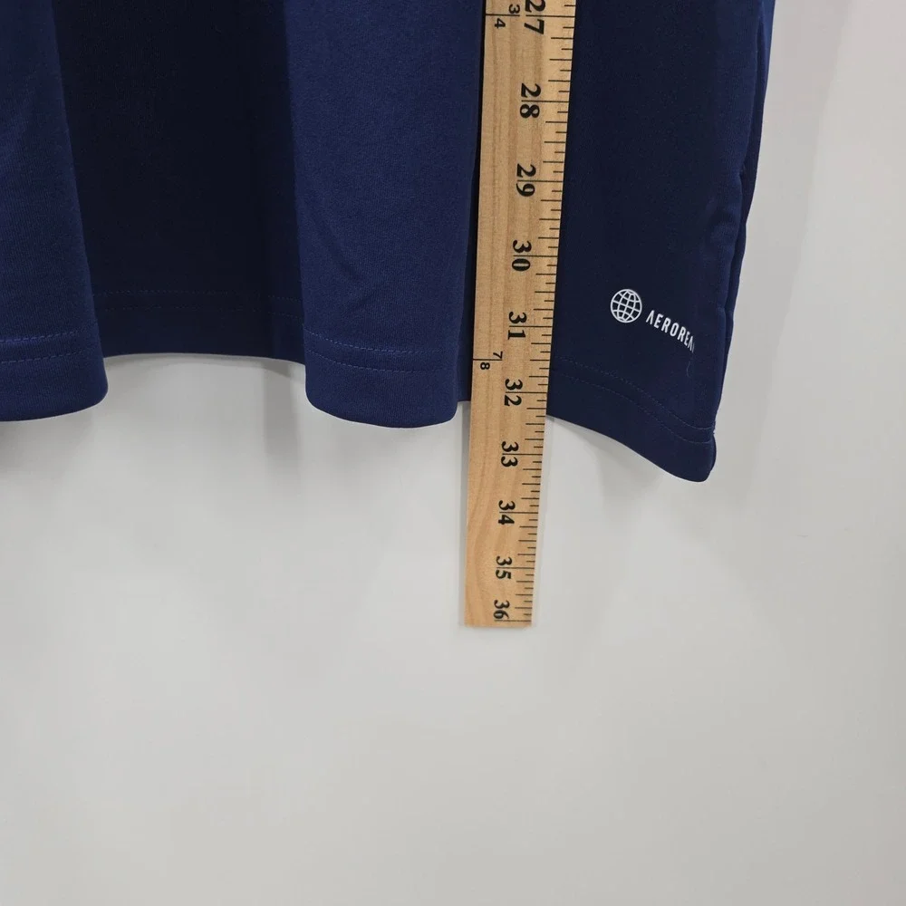 Adidas Polo Mens 2XL Bulldog Logo Polo Shirt Navy Blue Short Sleeve‎